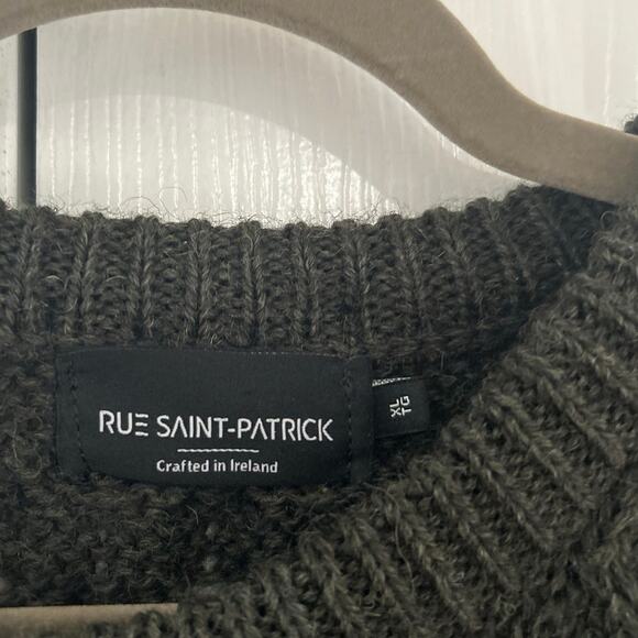Rue St. Patrick Irish Wool Knit Crewneck Long Sleeve Sweater - Picture 2 of 5